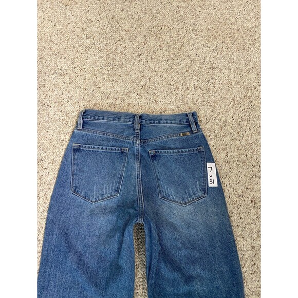 7/27 KanCan High Rise'90s Straight Leg Baggy Ripped Distressed Jeans - Picture 3 of 5